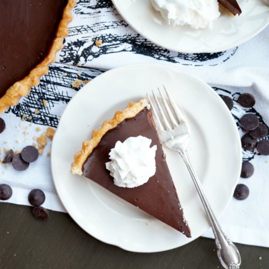 Dark Chocolate Truffle Tart