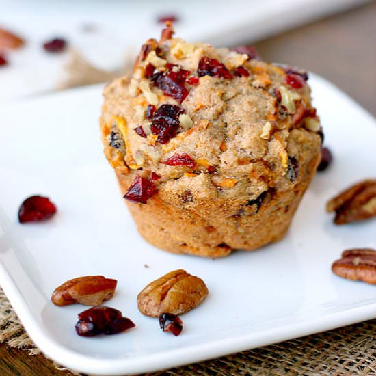 Cranberry Muffins with Pecans