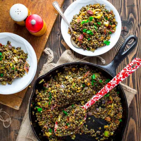 Lentils with Bacon