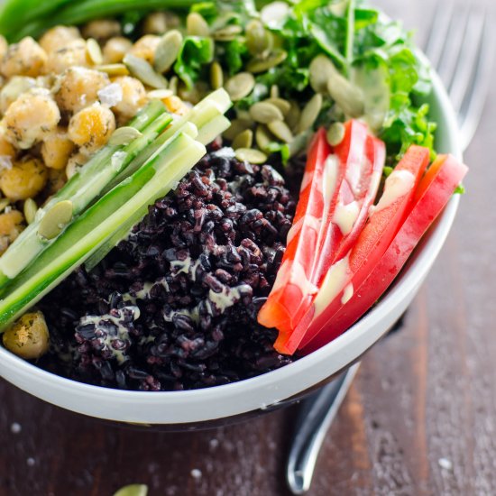 Forbidden Rice Vegan Buddha Bowl