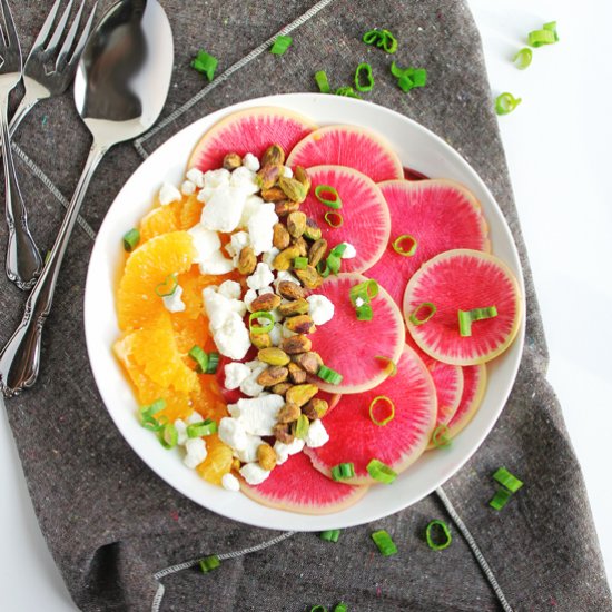 Watermelon Radish Orange Salad