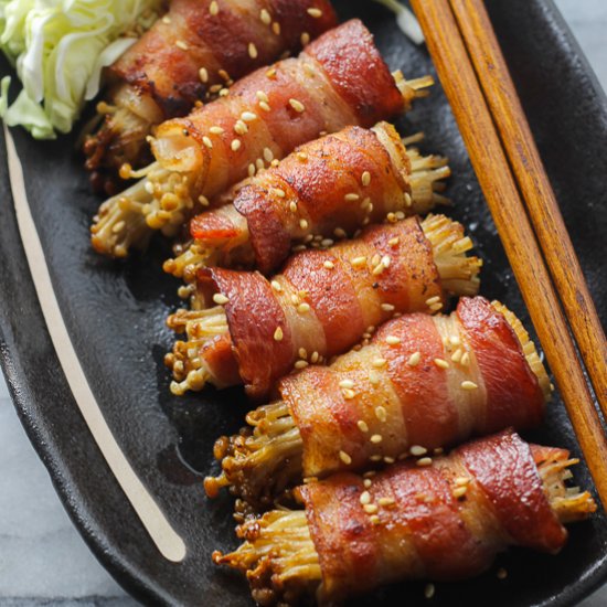 Bacon-wrapped Enoki