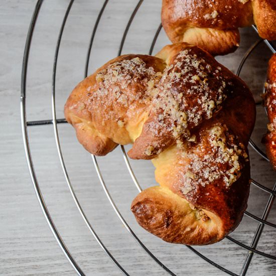 Walnut and Jam Crescent Pastries