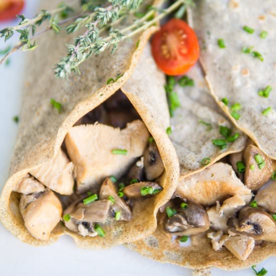 Buckwheat Crepes with Chicken