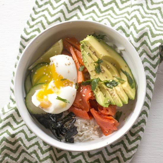 Salmon Rice Bowls with Avocado