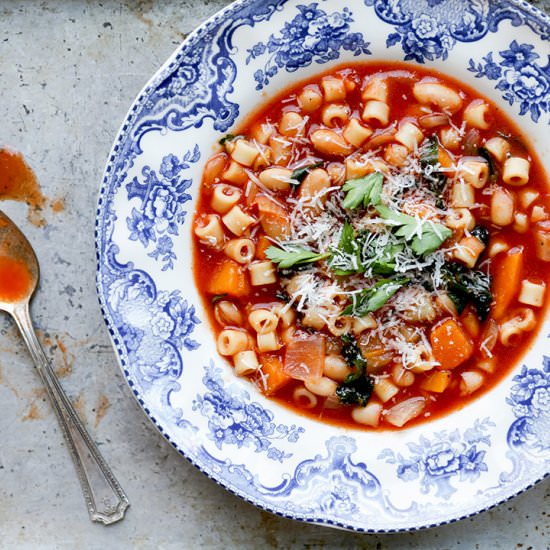 Winter Vegetable Minestrone Soup