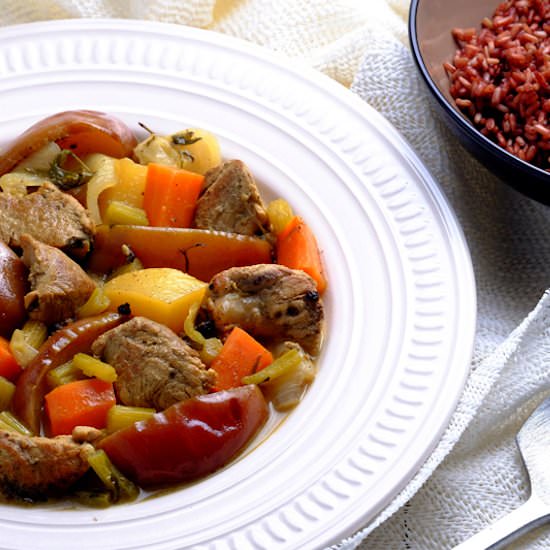 Slow Cooker Pork and Apple Stew