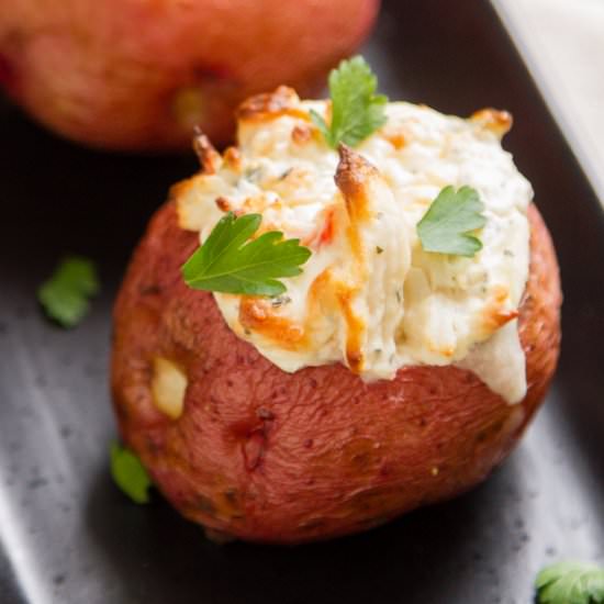 Crab Stuffed Baked Potatoes