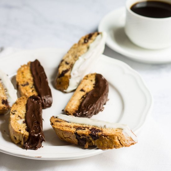 Chocolate-Dipped Almond Biscotti