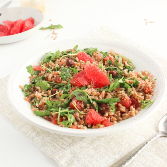 Grapefruit Arugula Farro Salad