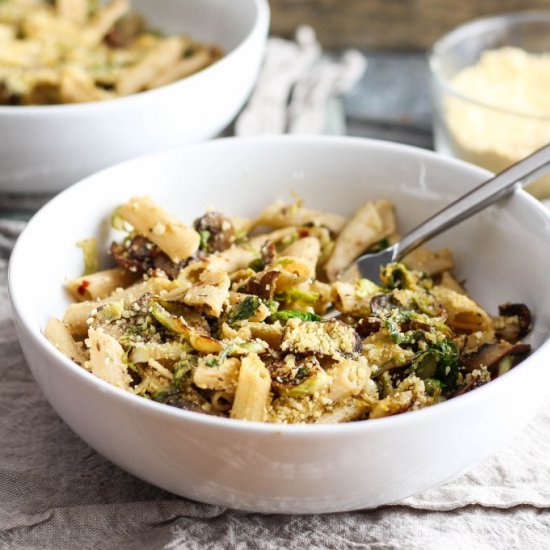 Easy Brussels Sprouts Penne