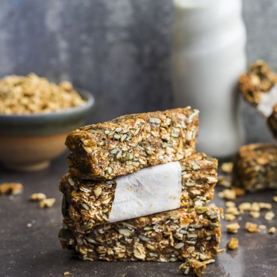 5 minute nutty granola bars