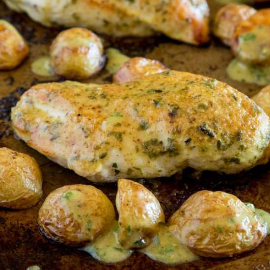 Sheet Pan Chicken With Potatoes