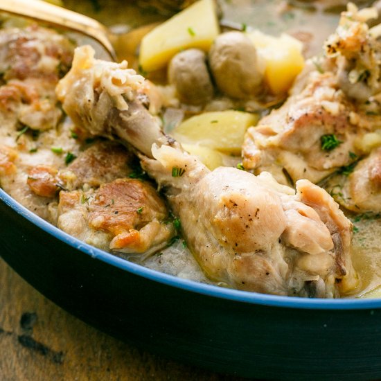 One-Pot Meal Chicken Fricassee