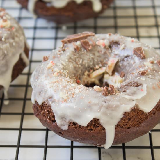 Glazed Chocolate Cake Doughnuts