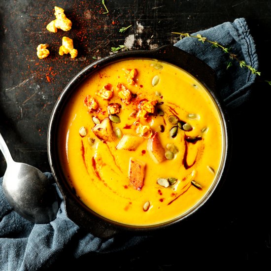 Pumpkin & sweet potato soup