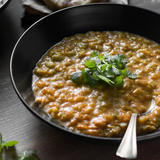 Coconut Curry Green Split Pea Soup