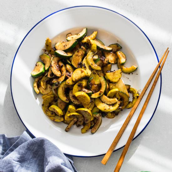 Zucchini Stir Fry w/ Black Bean