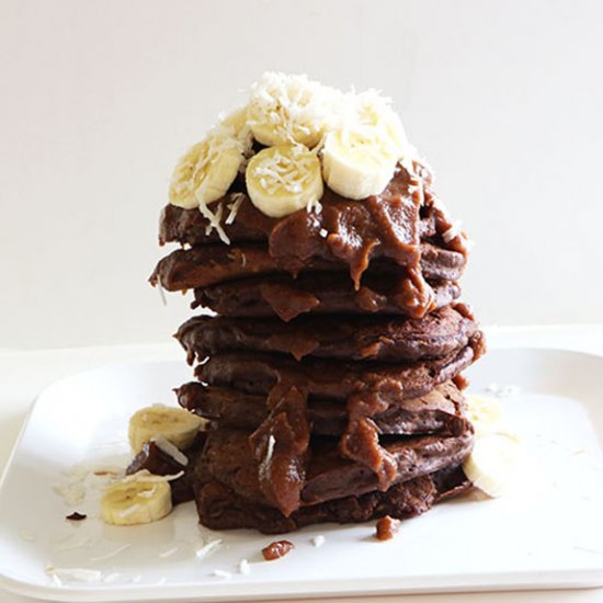 Chocolate Coconut Pancakes