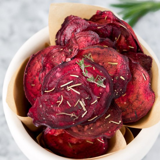 Rosemary Roasted Beet Chips