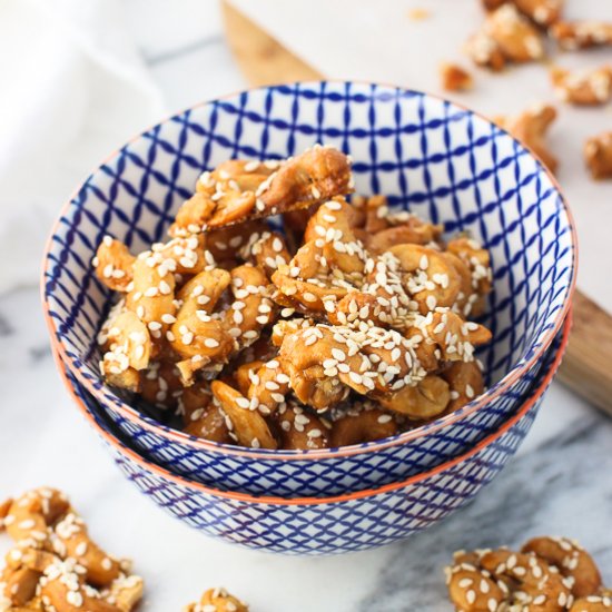 Honey Sesame Cashew Clusters