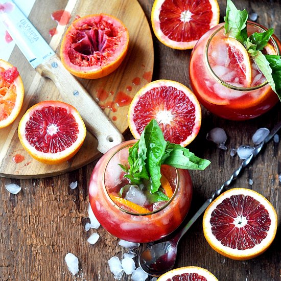 Blood Orange Bourbon Smash