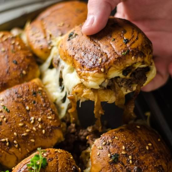 French Onion Beef Sliders