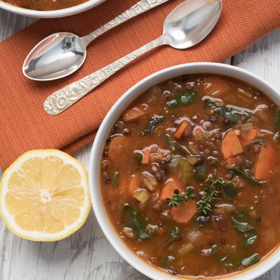 Lentil and Swiss Chard Soup