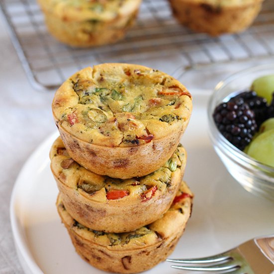 Vegan Chickpea Flour Mini Frittatas