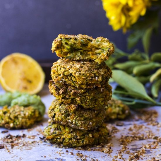 Dukkah Baked Vegetable Fritters