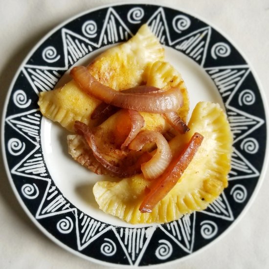 Homemade Pierogies with Onions