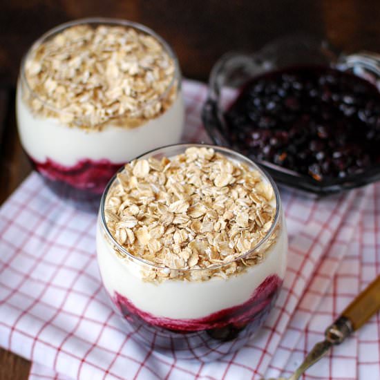 Blueberry and Ginger Breakfast Pots