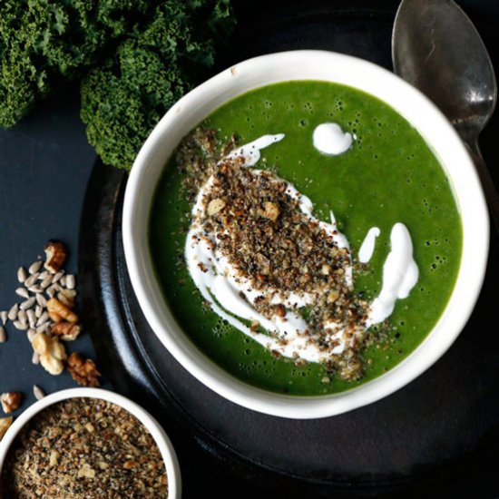 Celeriac, Apple, and Kale Soup