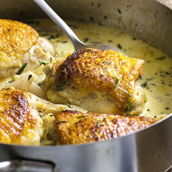 Pan Roasted Chicken Dijon