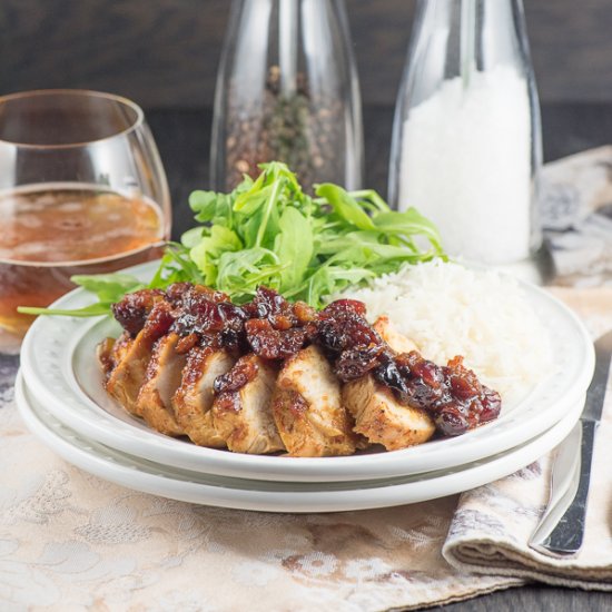 BBQ Cranberry Baked Chicken