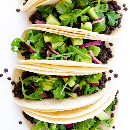 Easy Lentil and Avocado Tacos