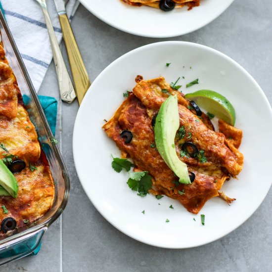 Turkey Sweet Potato Enchiladas