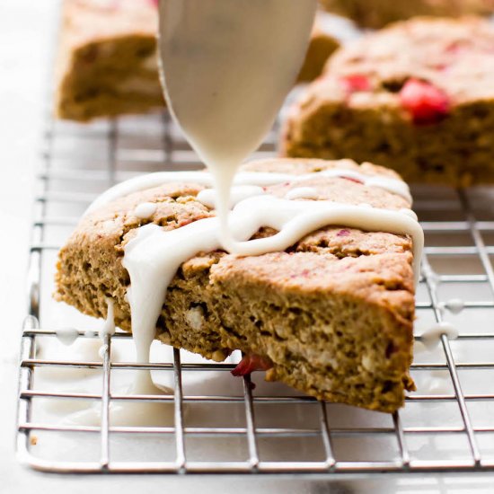 Strawberry Oat Flour Scones