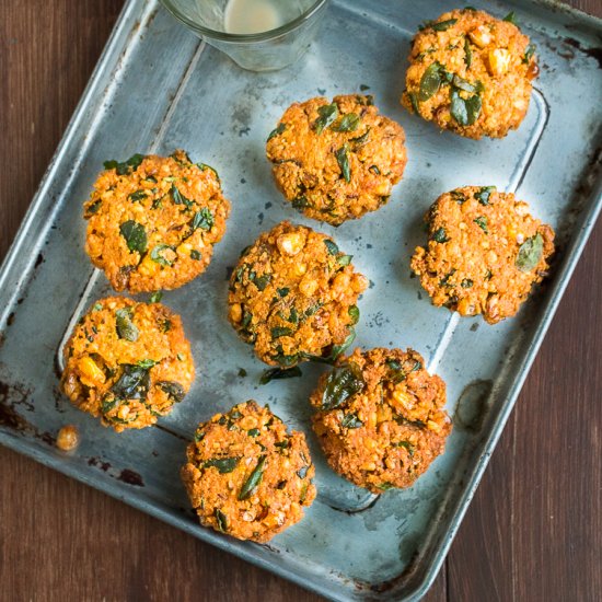 Methi Corn Dal Vada