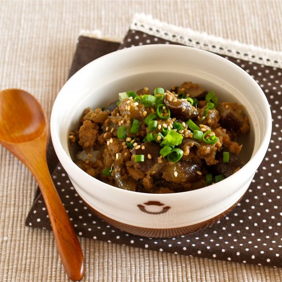 Tasty Eggplant Donburi