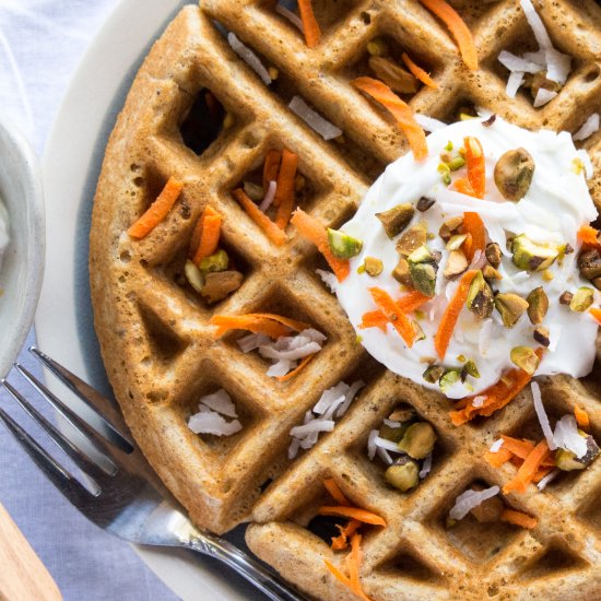 Gluten Free Carrot Cake Waffles