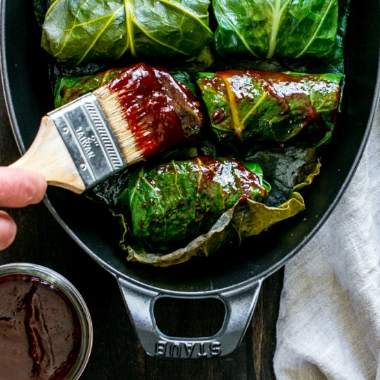 BBQ Black Eyed Pea Collard Rolls