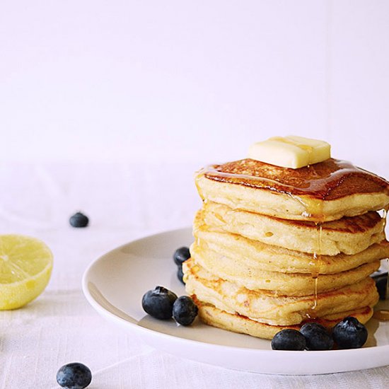 Blueberry, Lemon & Ricotta Pancakes