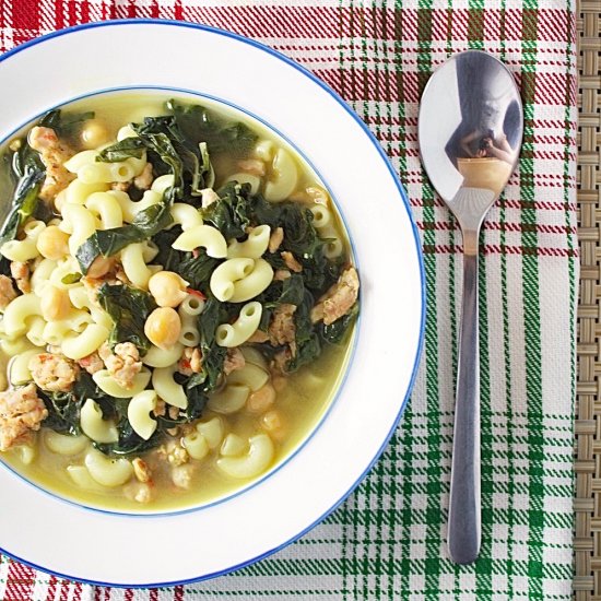 Sausage, Chard & Chickpea Soup