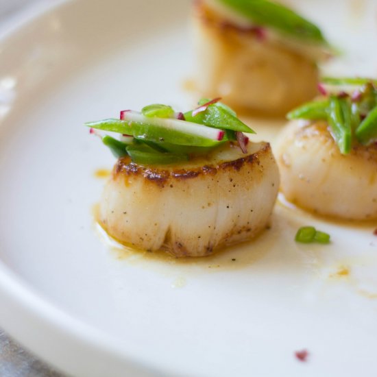 Orange Ginger Seared Scallops