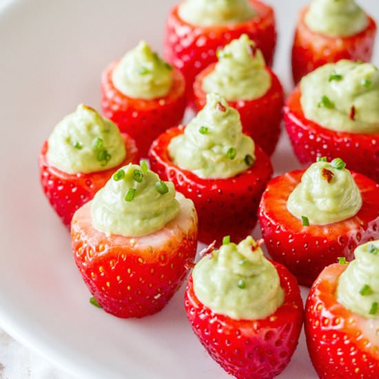 Guacamole Strawberry Cups