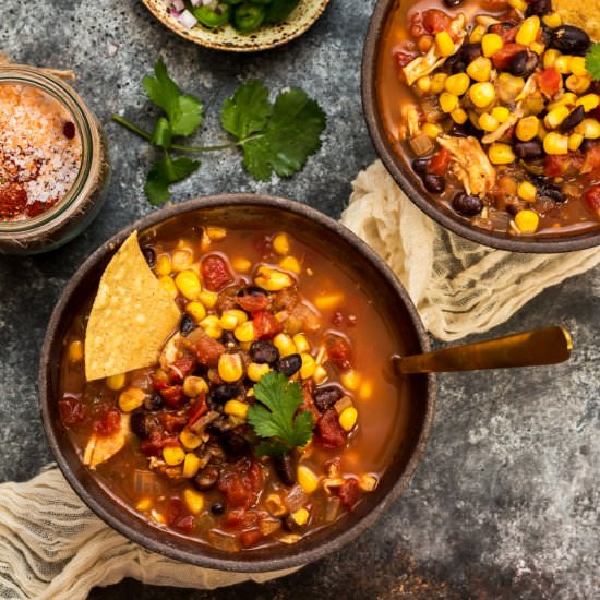 Slow Cooker Chicken Taco Soup