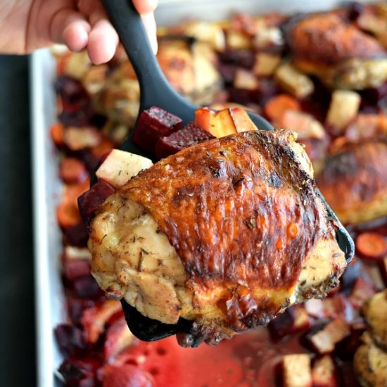 Sheet Pan Winter Chicken Dinner