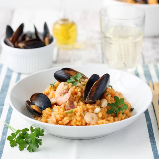 Seafood risotto