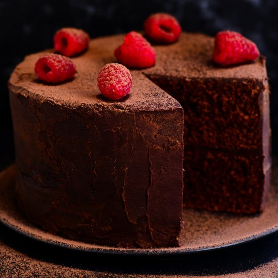 Eggless chocolate cake